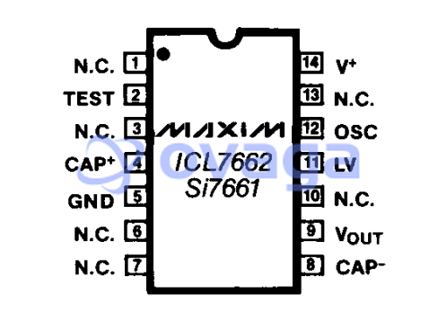 ICL7662EBD  pin out